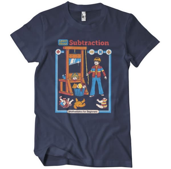 Learn About Subtraction T-Shirt Navy X-Large