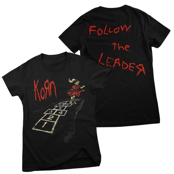 Korn - Follow The Leader Girly Tee Black Large