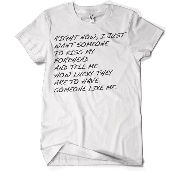 Kiss My Forehead T-Shirt White X-Large