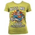 Miniatyrbild 8 av 8: Kiss Me - I Have Super Powers Girly T-Shirt