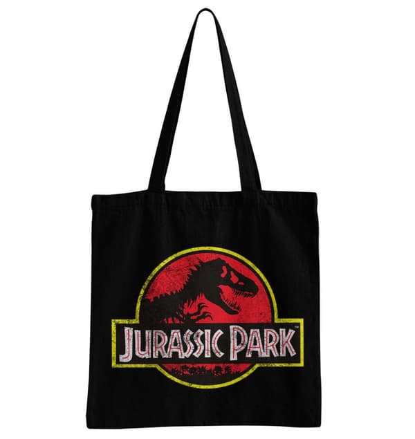 Jurassic Park Distressed Logo Tote Bag Black