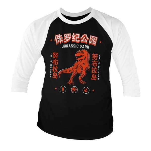 Jurassic Park - Isla Nublar Baseball 3/4 Sleeve Tee X-Large