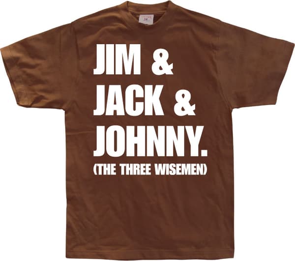Jim & Jack & Johnny T-Shirt Brown XX-Large