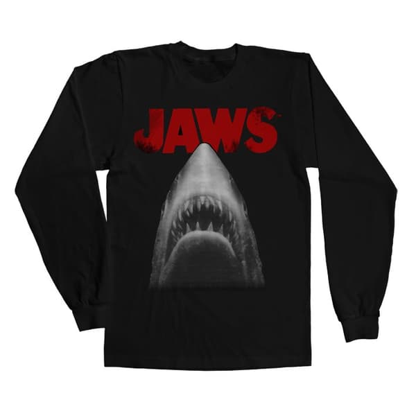 Jaws Poster Long Sleeve Tee Black XX-Large