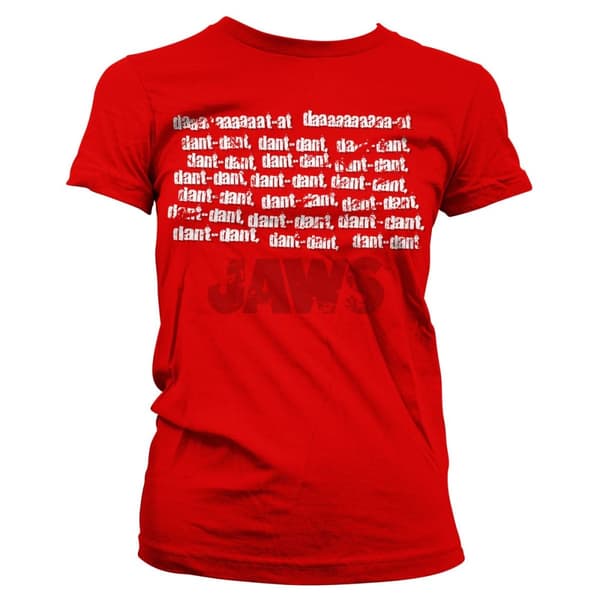 Jaws - Dant Dant Girly Tee Red Large