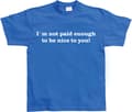 Miniatyrbild 4 av 7: I´m Not Paid Enough To Be Nice To You T-Shirt