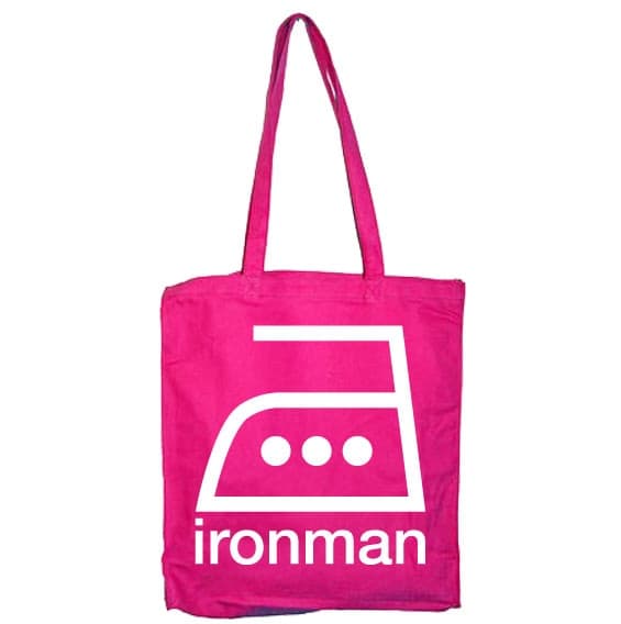 Ironman Tote Bag Pink