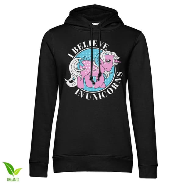 I Believe In Unicorns Girls Hoodie Black XX-Large