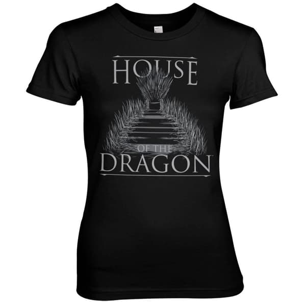 House Of The Dragon Girly Tee Black Medium