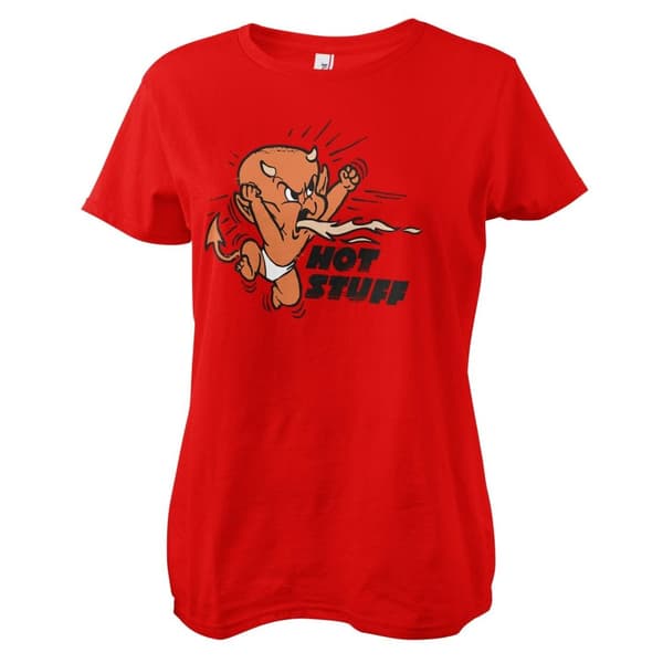 Hot Stuff Retro T-Shirt Girly Tee Red X-Large