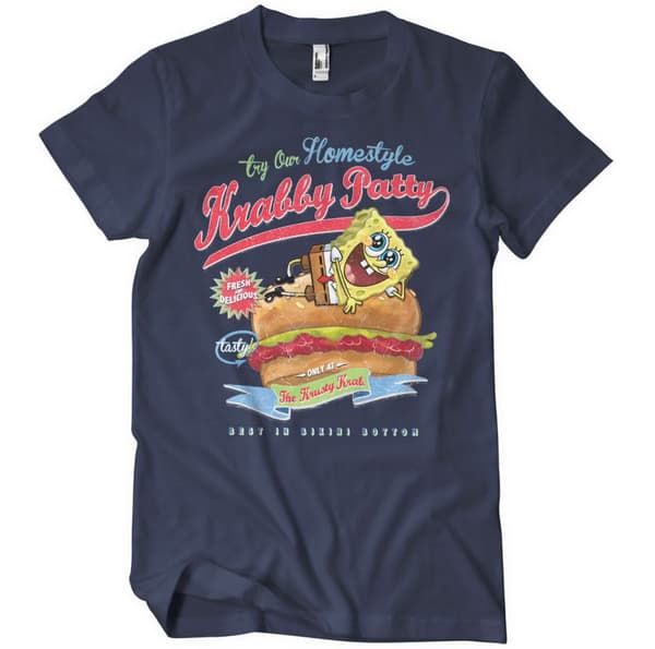 Homestyle Krabby Patty T-Shirt Navy Large