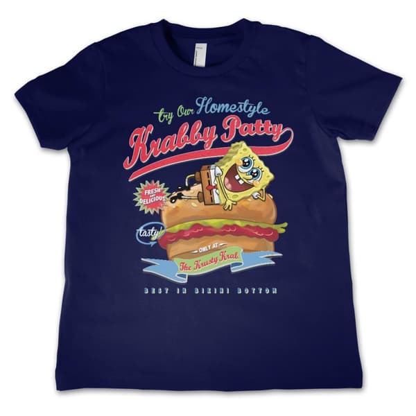 Homestyle Krabby Patty Kids T-Shirt Navy 8Years/YM