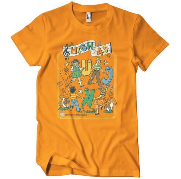 High As F*ck T-Shirt Orange Medium