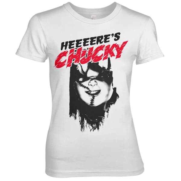 Heeere's Chucky Girly Tee White Small