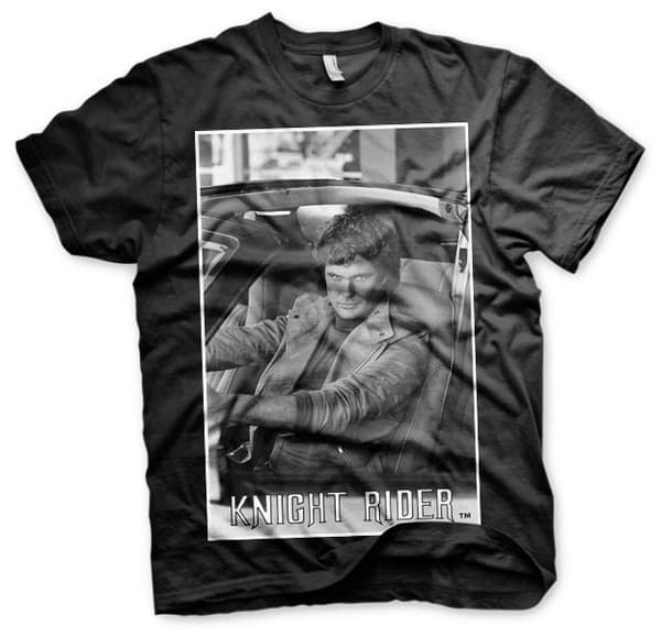 Hasselhoff In Knight Rider T-Shirt Black Medium