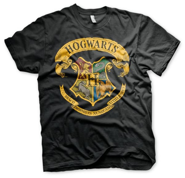 Harry Potter - Hogwarts Crest T-Shirt Black Large