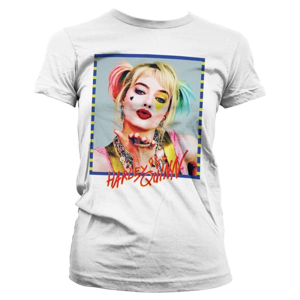 Harley Quinn Kiss Girly Tee White XX-Large