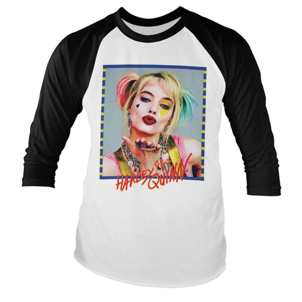 Harley Quinn Kiss Baseball Long Sleeve Small
