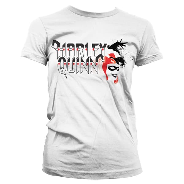 Harley Quinn Girly Tee White Large