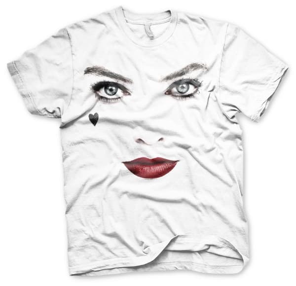 Harley Quinn Face-Up T-Shirt White Large