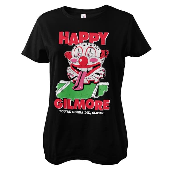 Happy Gilmore - You're Gonna Die Clown Girly Tee Black Large