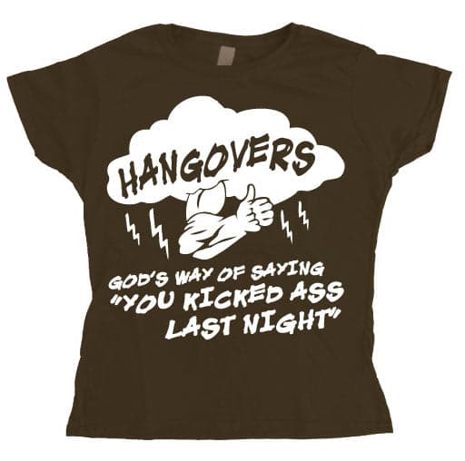 Hangovers - God´s Way Girly T-shirt Brown Medium