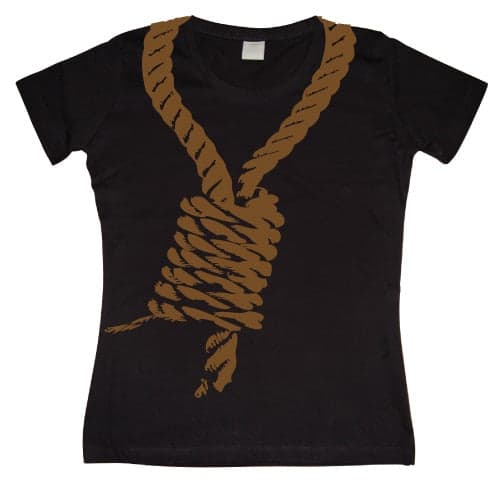 Hangmans Knot Girly T-shirt Black Medium