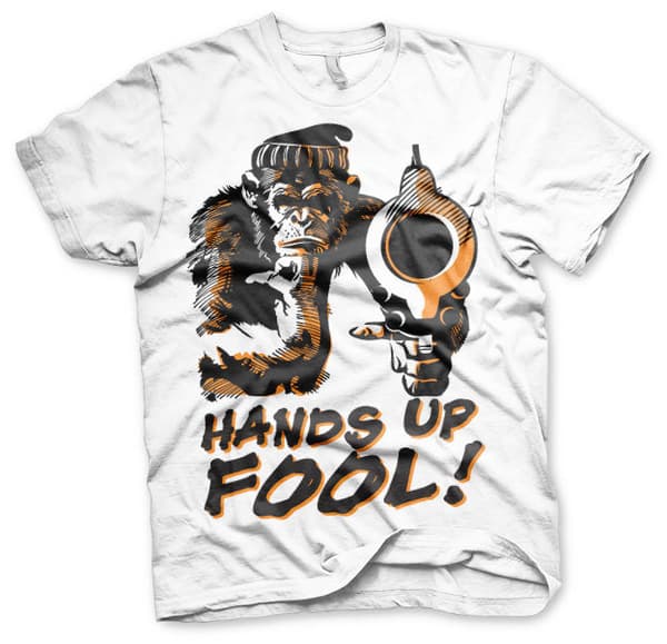 Hands Up Fool! T-Shirt White Small
