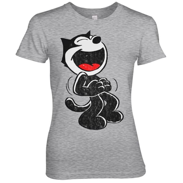 Hand Drawn Felix The Cat Girly Tee Medium
