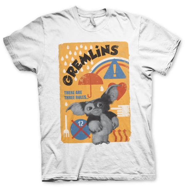 Gremlins Three Rules T-Shirt White X-Large