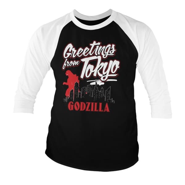 Greetings From Tokyo Baseball 3/4 Sleeve Tee Small