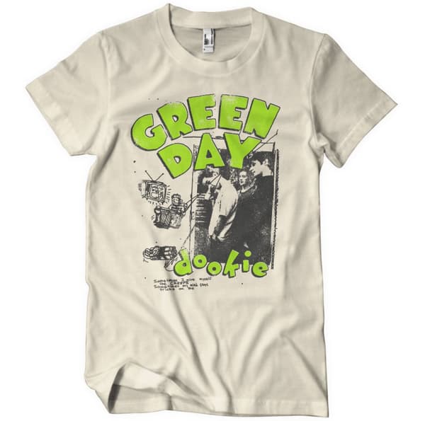 Green Day Sketched Up T-Shirt Khaki Large