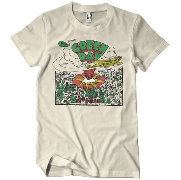 Green Day Dookie Doodle T-Shirt Khaki X-Large