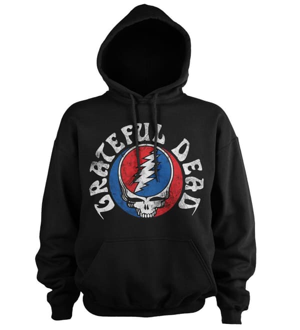 Grateful Dead Distressed Hoodie Black Medium