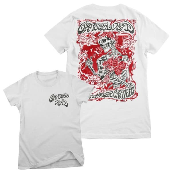 Grateful Dead - Forever Grateful Girly Tee White Medium