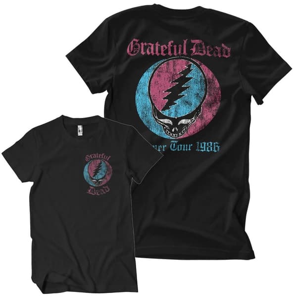 Grateful Dead - 1986 Summer Tour T-Shirt Black Medium