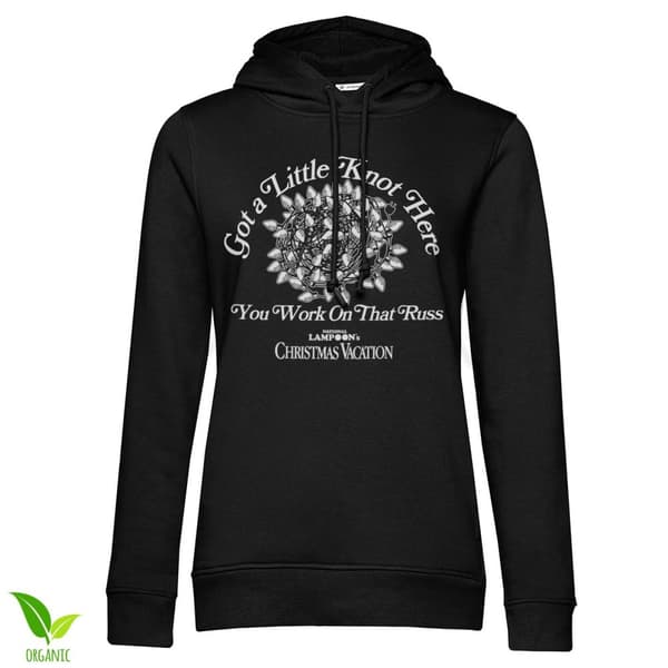 Got a Little Knot Here Girls Hoodie Black Medium