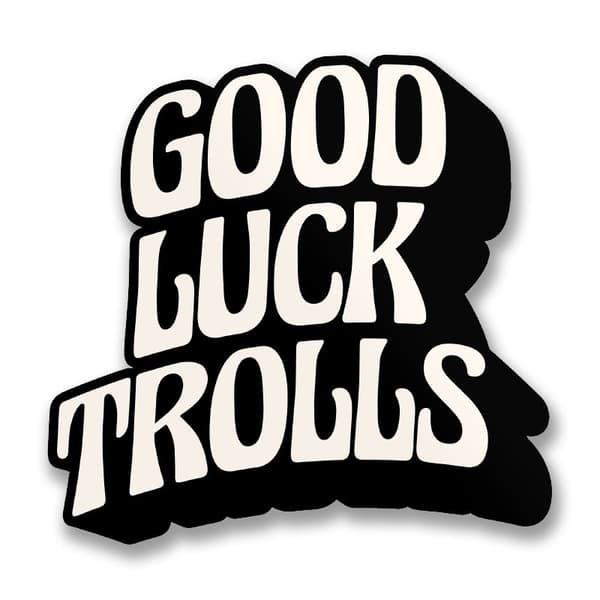 Good Luck Trolls Logotype Sticker