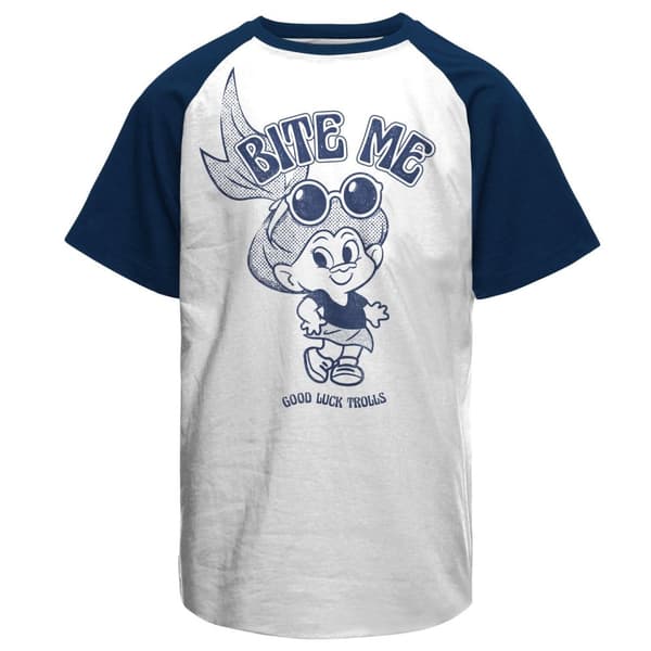 Good Luck Trolls - Bite Me Baseball T-Shirt X-Large