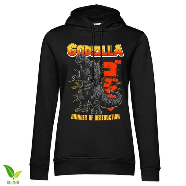 Godzilla - Bringer Of Destruction Girls Hoodie Black Large