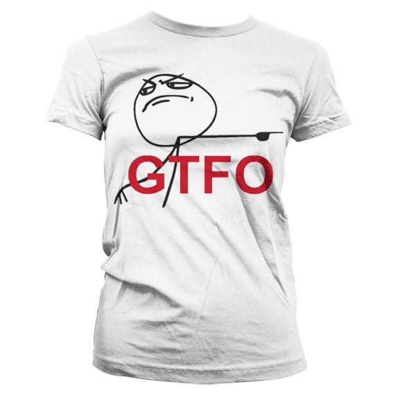 GTFO Girly T-Shirt White Small
