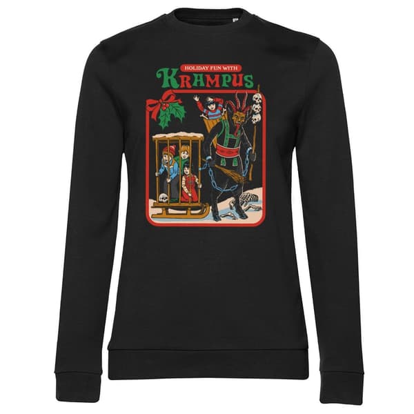 Fun With Krampus Girly Sweatshirt Black Large