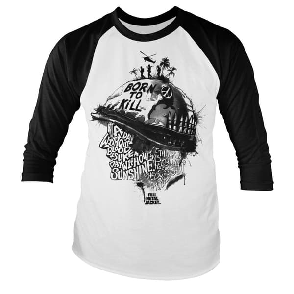 Full Metal Jacket Sayings Baseball Long Sleeve Tee Medium