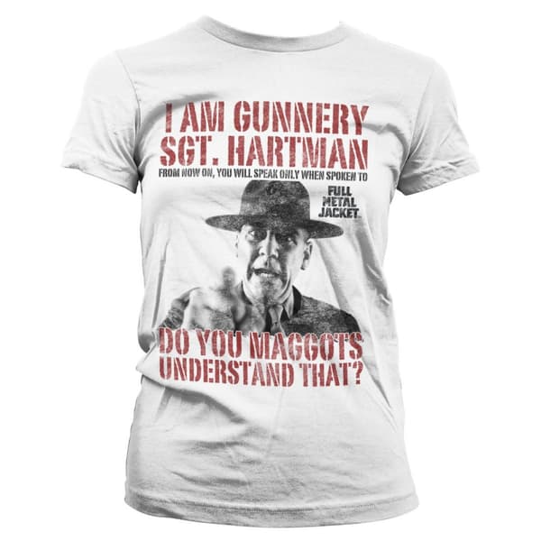 Full Metal Jacket - Sgt. Hartman Girly Tee White XX-Large