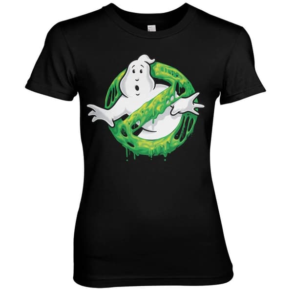 Ghostbusters Slime Logo Girly Tee Black Large