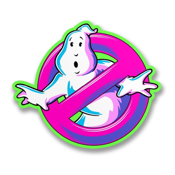 Ghostbusters Neon Logo Sticker