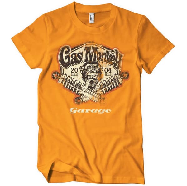 Gas Monkey Garage Spring Coils T-Shirt Orange Small