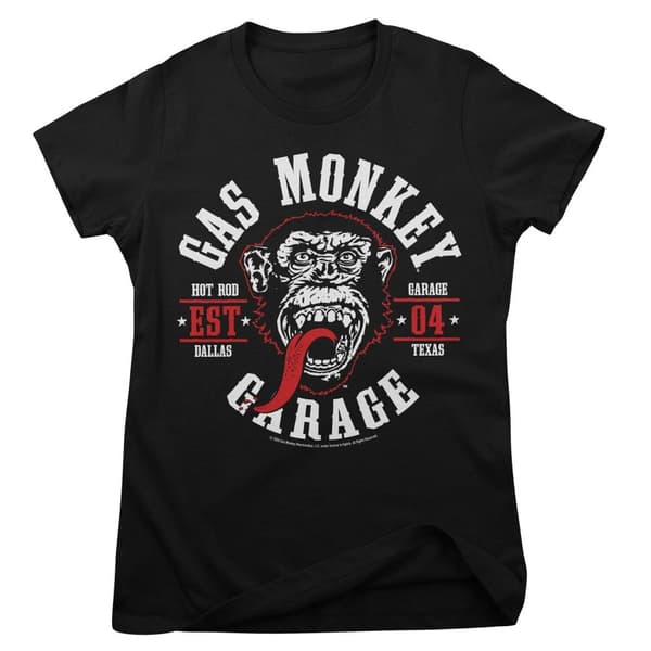 Gas Monkey Garage Round Seal Girly Tee Black X-Large