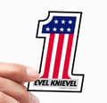 Miniatyrbild 2 av 2: Evel Knievel No. 1 Sticker