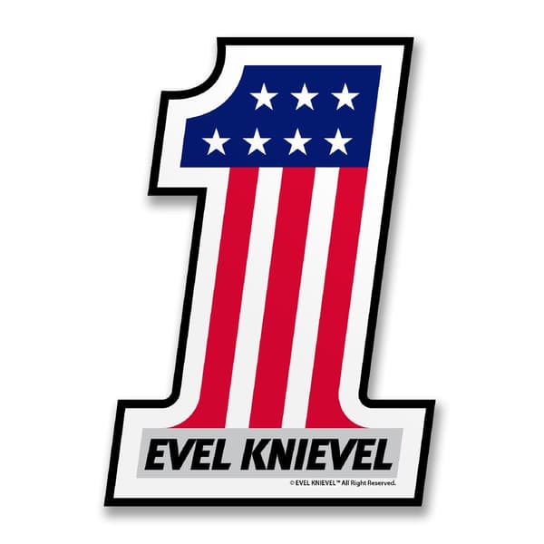 Evel Knievel No. 1 Sticker
